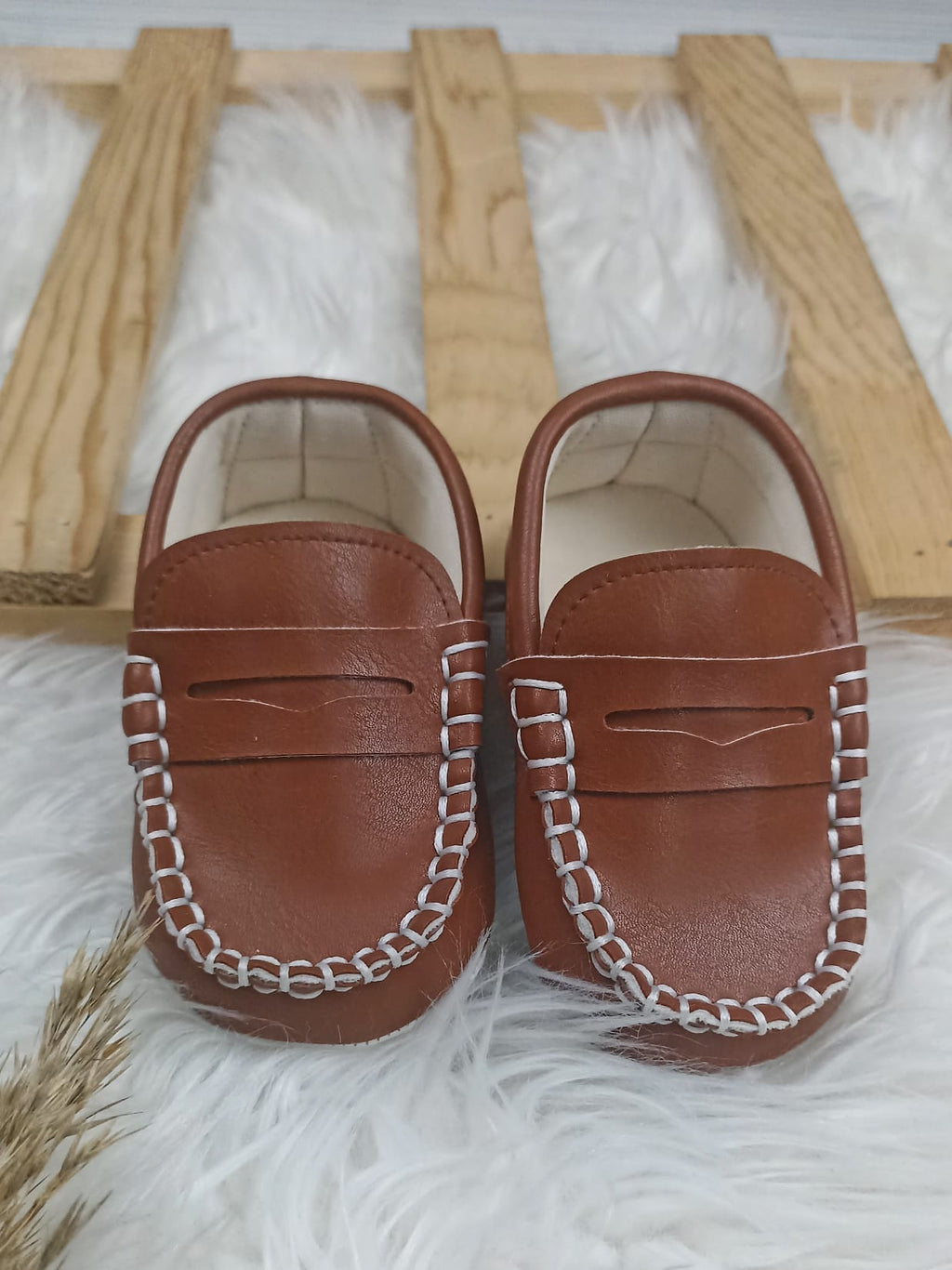 7027 ERKEK BEBEK LÜX PATİK AYAKKABI  - Kahve / 17