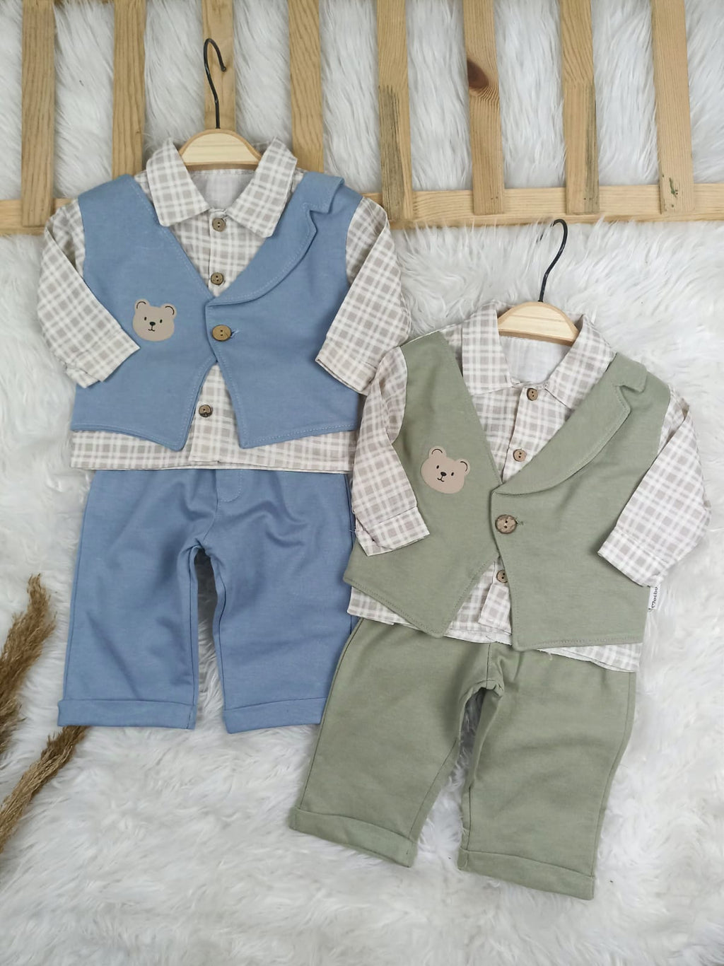 4215 BEAR EKOSE YELEK MODEL  COOL TAKIM  - Mavi / 12-18 Ay