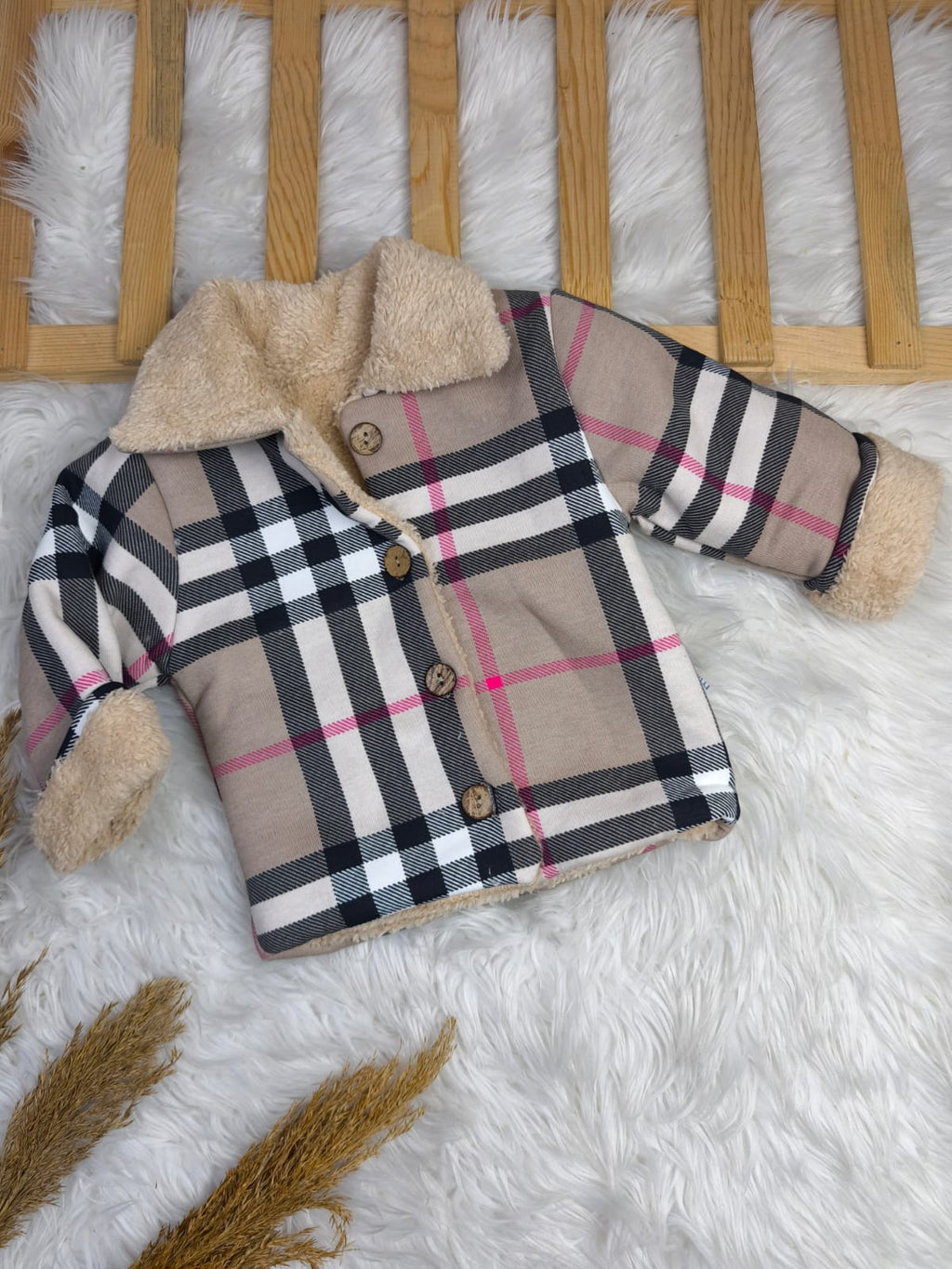 2569 EKOSE ÇİZGİLİ KIŞLIK CEKET  - 9-12 Ay