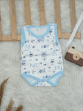 2547 GEMİ ÇAPA DESENLİ ÇITÇITLI BODY  - Mavi / 0-3 Ay