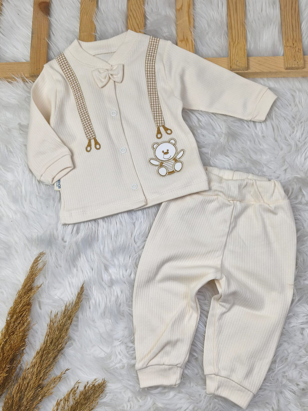 1923 PAPYONLU ÖNDEN ÇITÇITLI PENYE TAKIM  - bej / 3-6 Ay