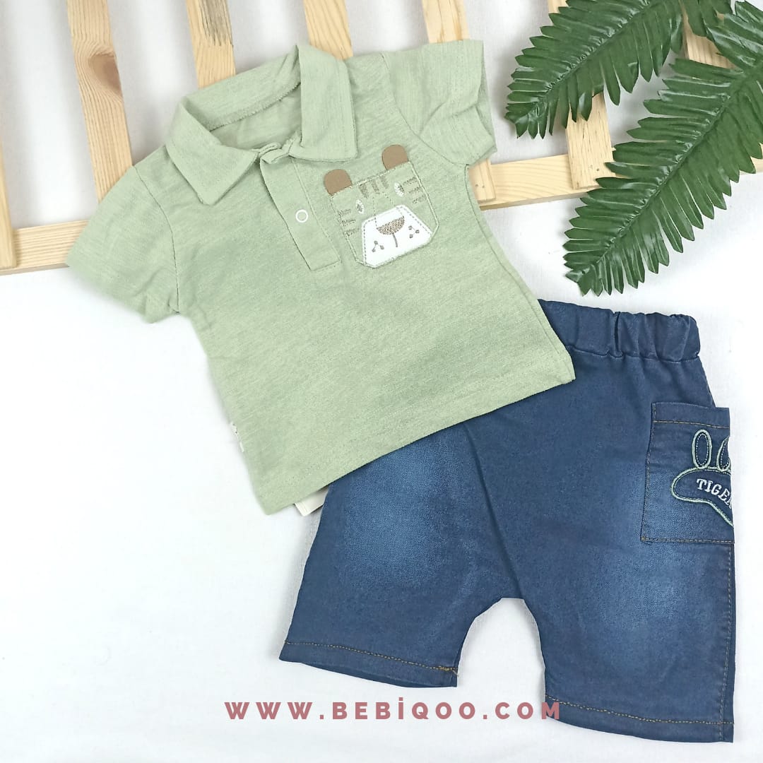 TKM-1899 Tiger Kot Şortlu Cepli Takım  - Kırmızı / 12