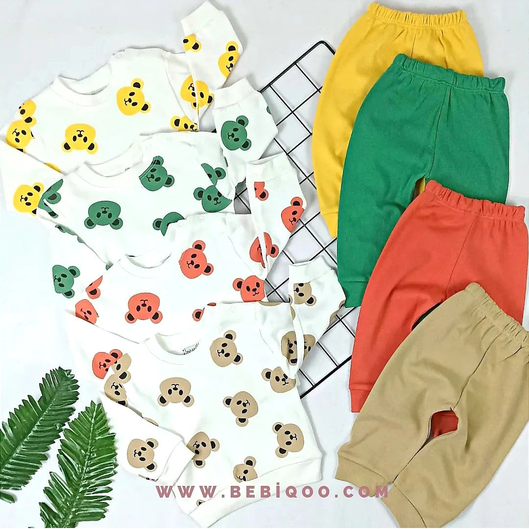 TKM-1808 Ayıcık Kafa Penye Mevsimlik Takım  - Yeşil / 6