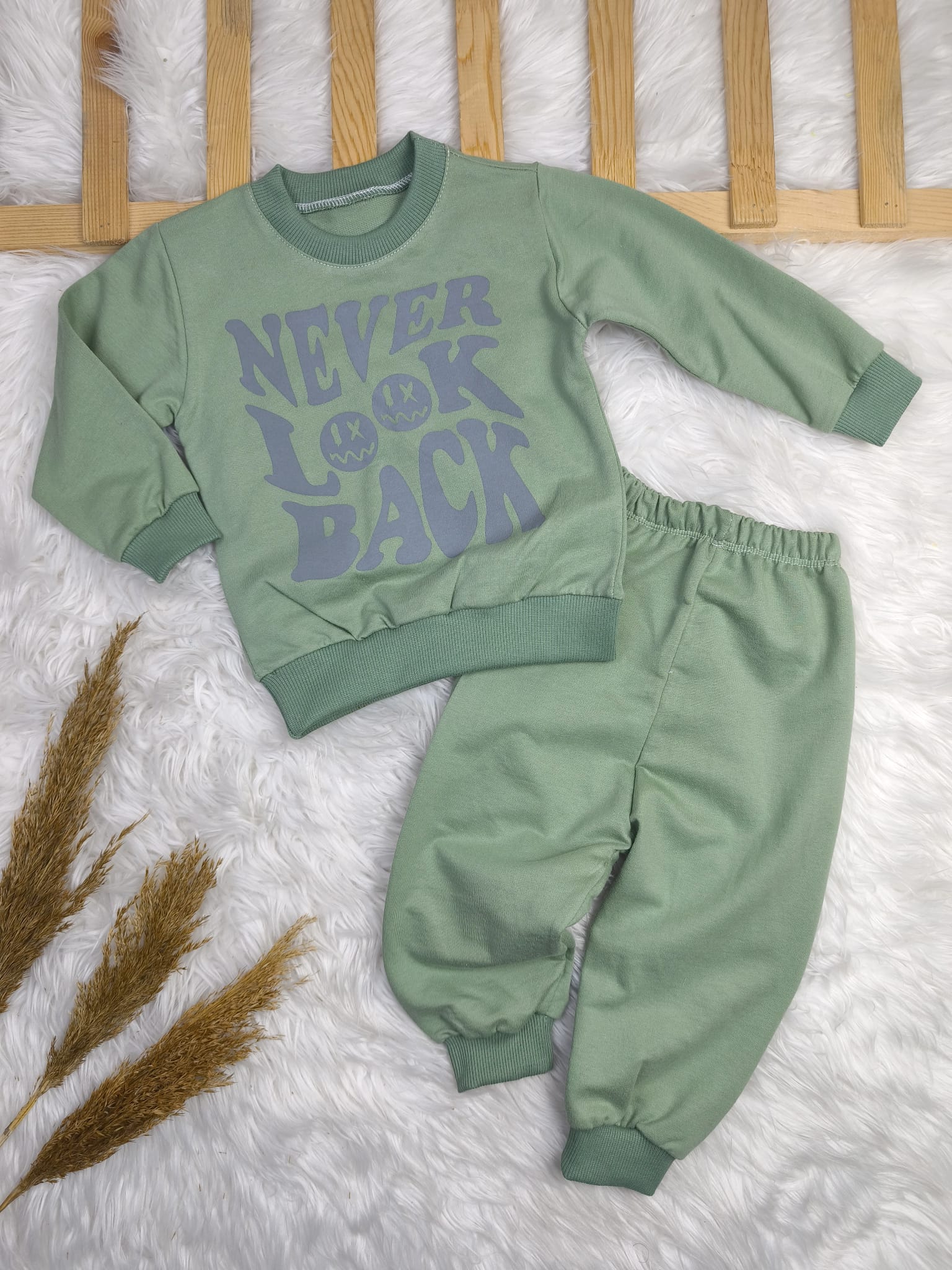 1903 NEVER LOOK YAZILI 2 İP PENYE MEVSİMLİK TAKIM  - Sarı / 4-5 Yaş