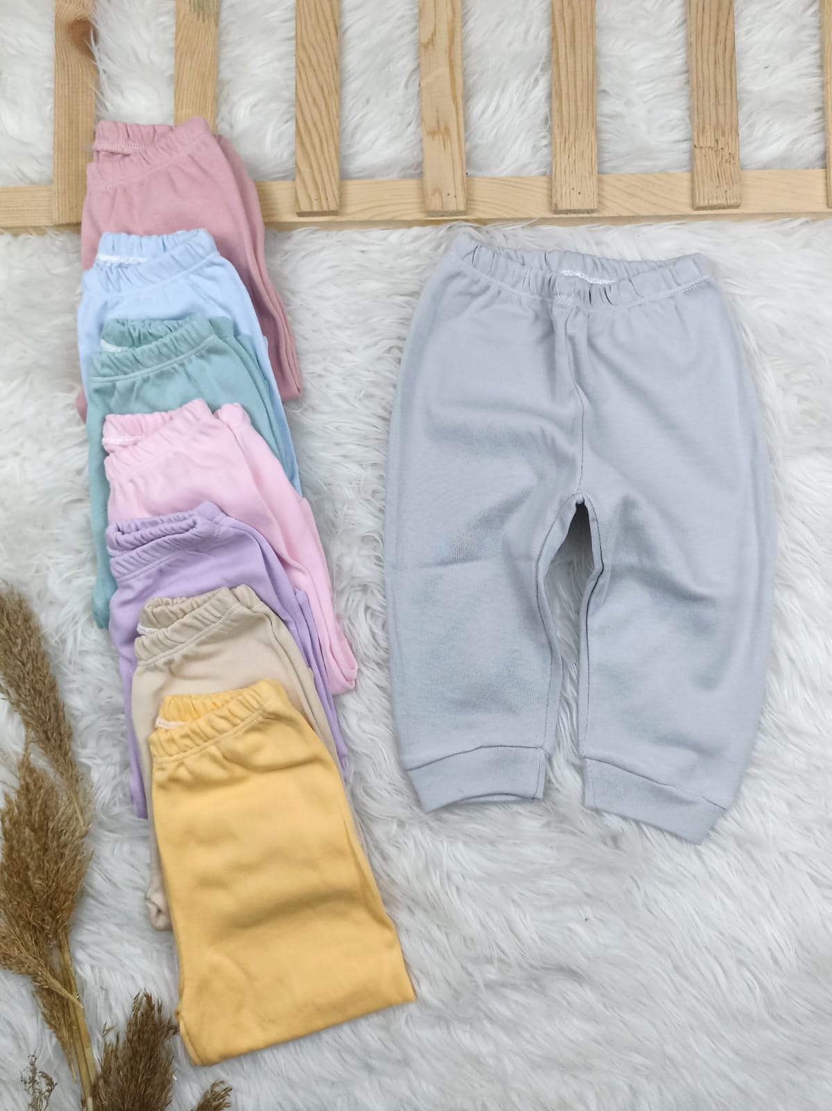 1032 DÜZ RENK BEBE PENYE  TEK ALT  - Pembe / 0-3 Ay