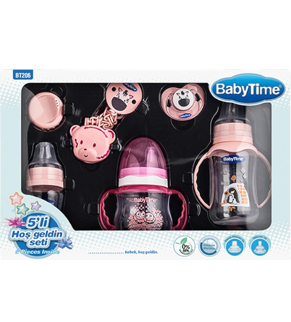 433714 BABY TİME 5'Lİ HOŞ GELDİN BİBERON SETİ