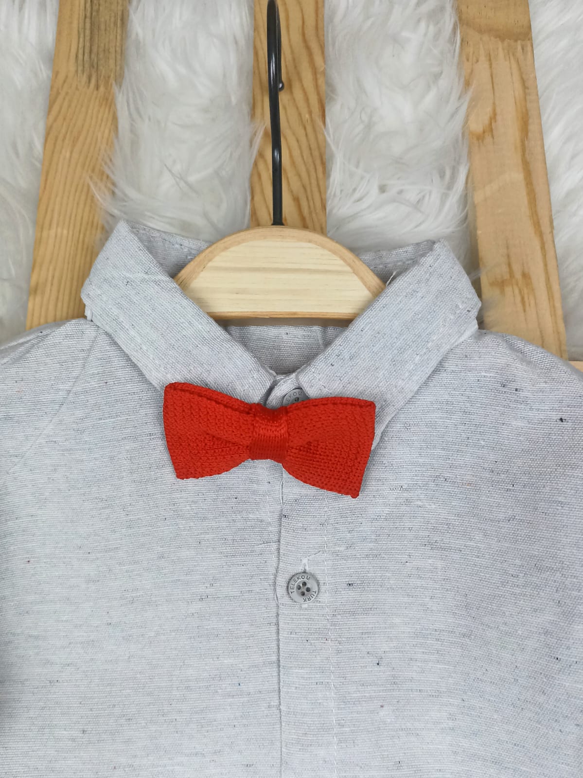 1251 PAPYONLU GÖMLEKLİ PANTOLONLU TAKIM  - 3 Yaş