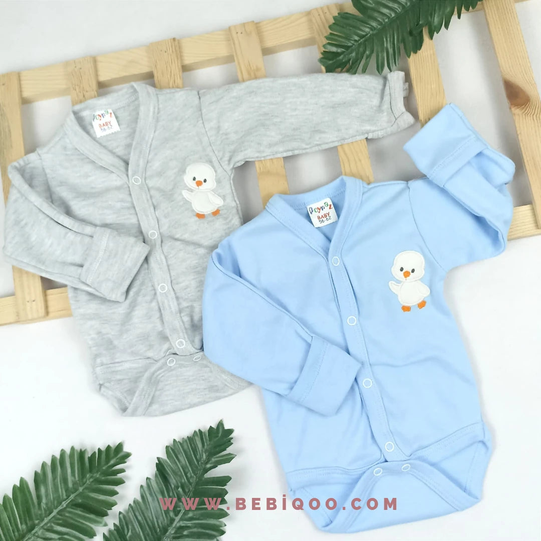 UST-2850 Civciv Kendinden Eldivenli Önden Çıtçıtlı Bady Seti - 0-3