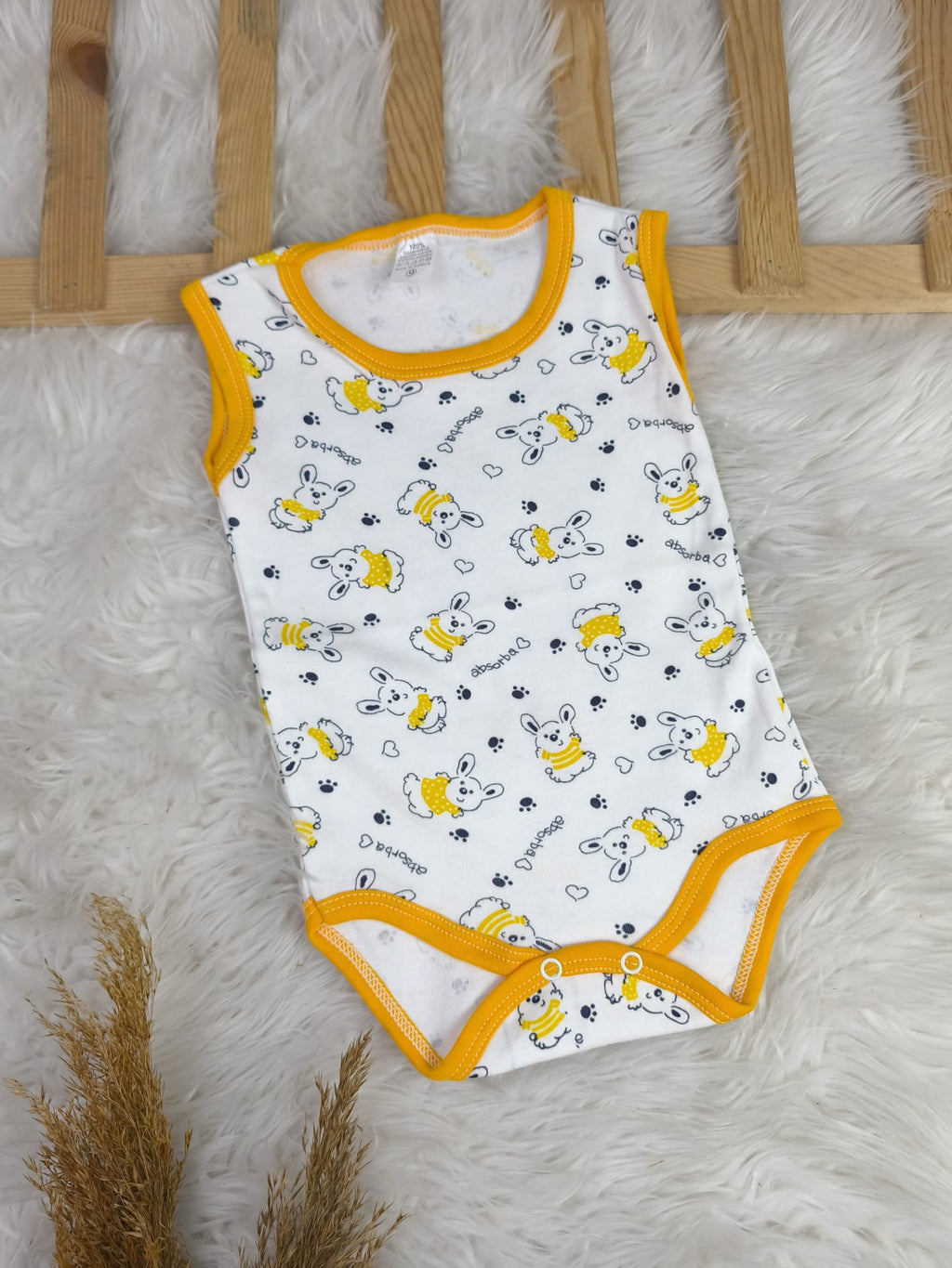 2565 TAVŞAN DESEN PENYE ÇITÇITLI BADY - Somon / 1 Yaş