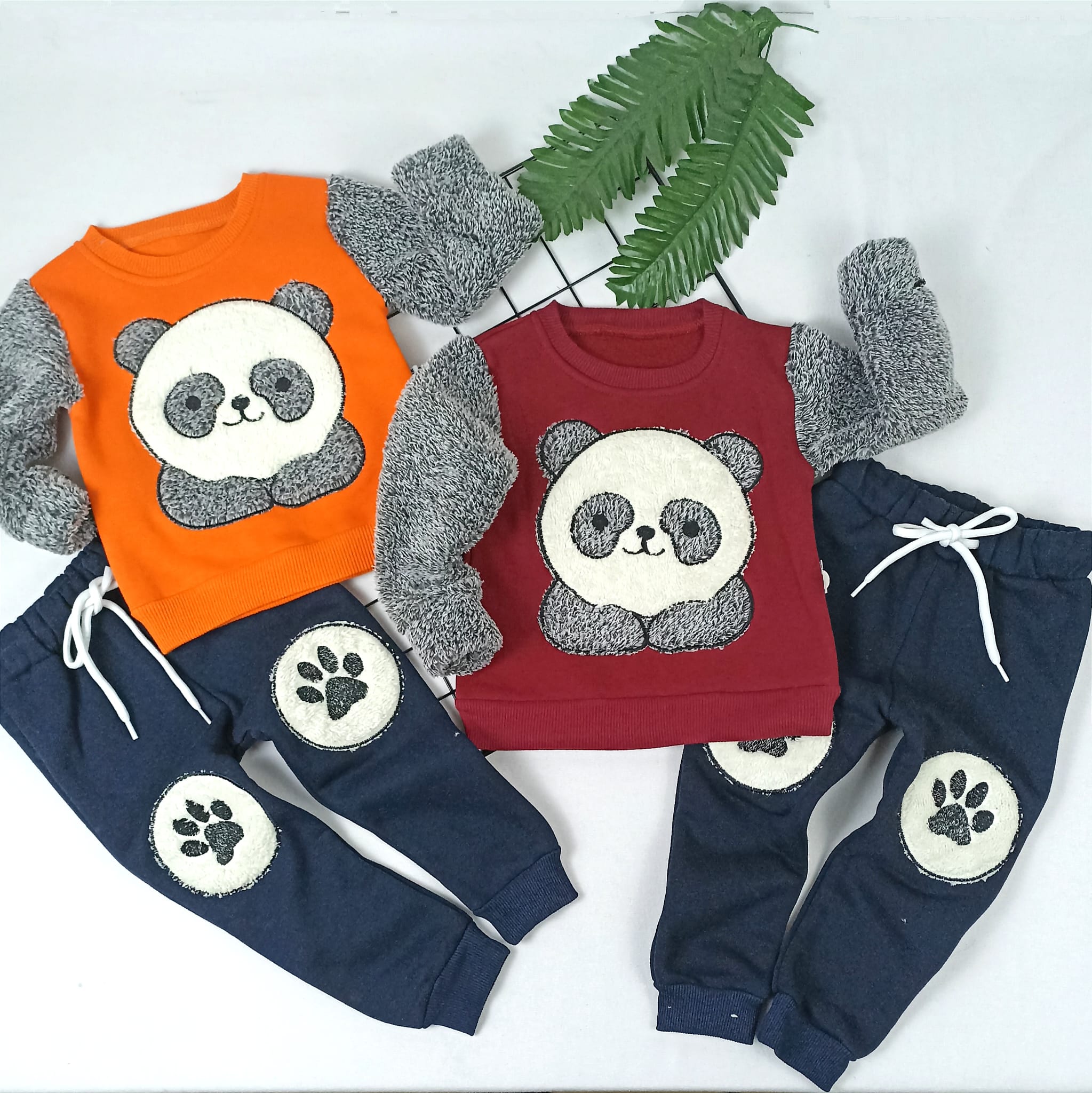 TKM-17703 PANDA NAKIŞLI KIŞLIK TAKIM - Turuncu / 1