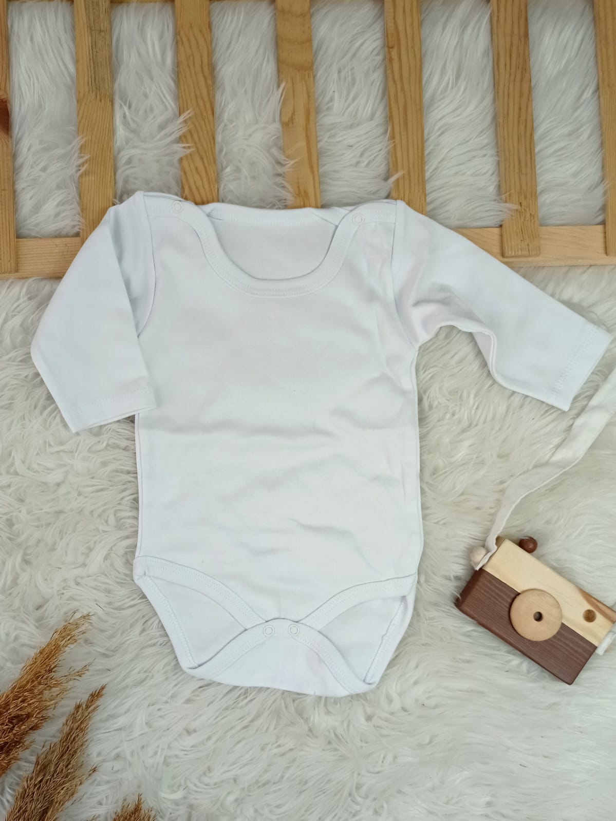 2563 UZUN KOL DÜZ RENK ÇITÇITLI BODY  - Kırmızı / 2 Yaş