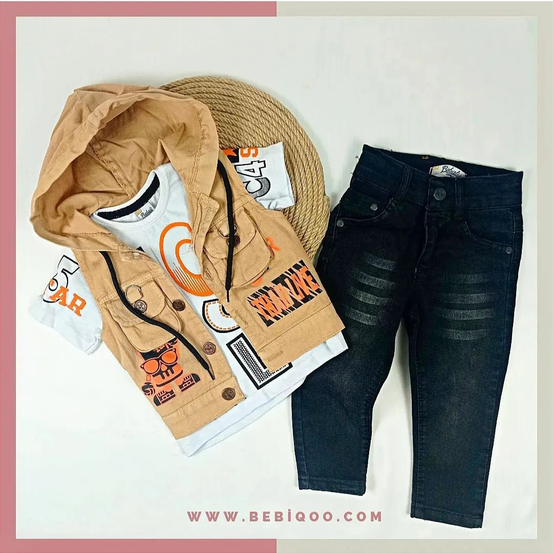 TKM-1826 Keten Yelekli Kot Takım  - 1-2