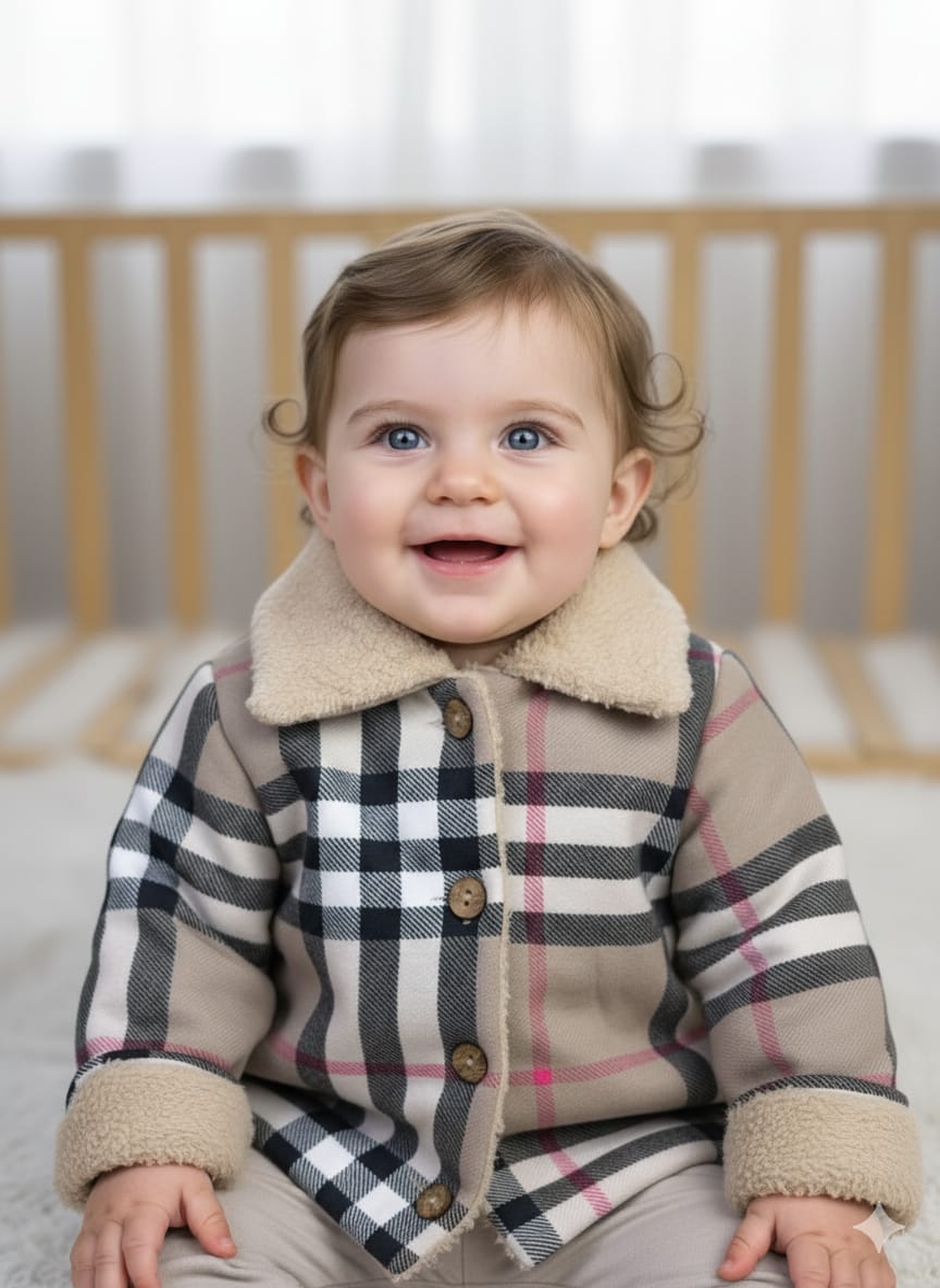 2569 EKOSE ÇİZGİLİ KIŞLIK CEKET  - 6-9 Ay