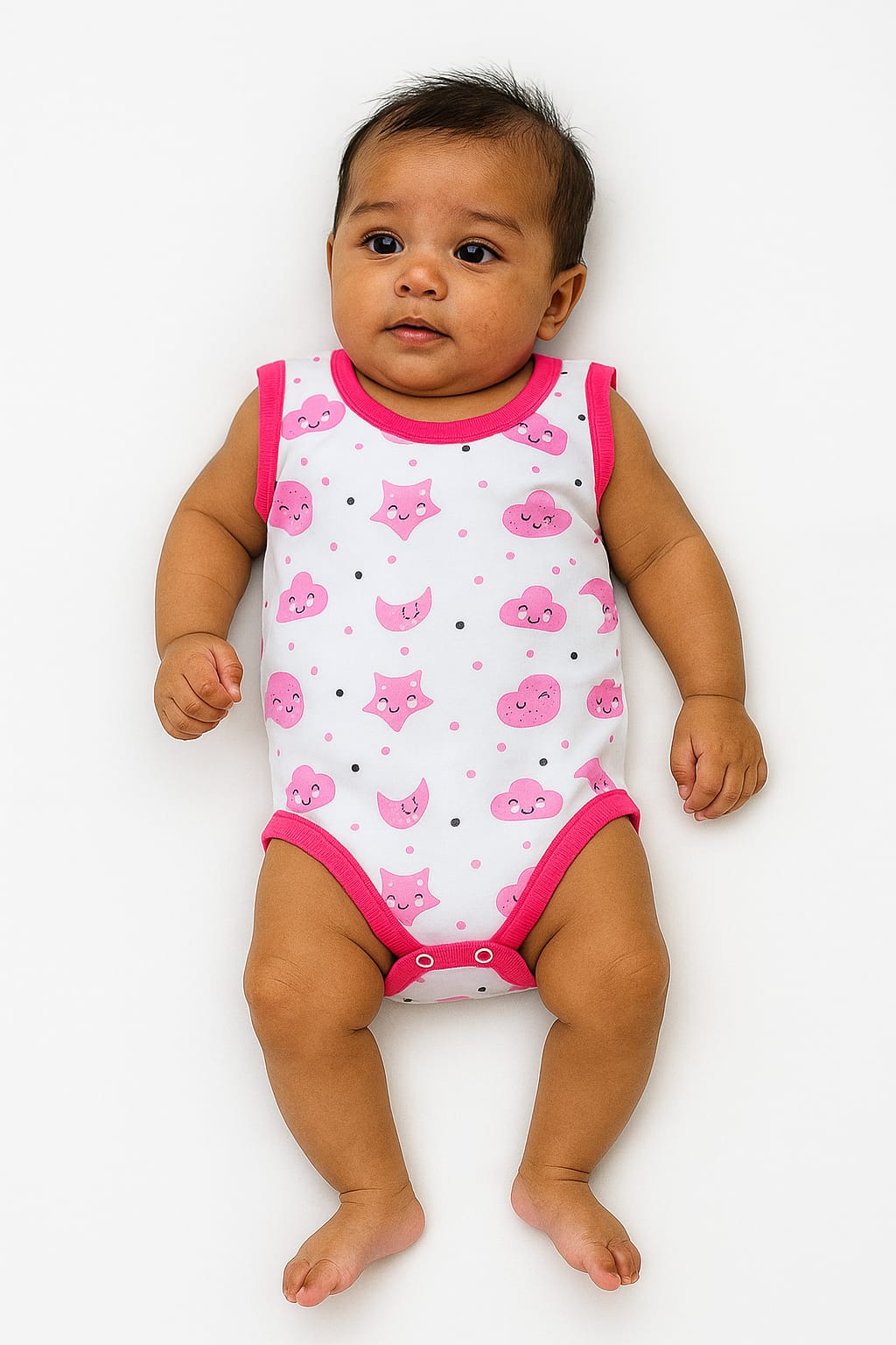 2564 BULUT YILDIZ BASKILI PENYE ÇITÇITLI BODY - 1 Yaş