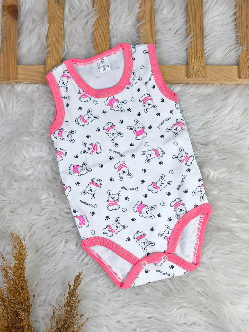 2565 TAVŞAN DESEN PENYE ÇITÇITLI BADY - Yeşil / 1 Yaş