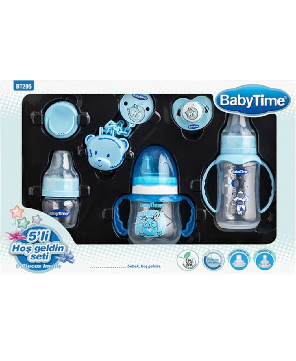 433714 BABY TİME 5'Lİ HOŞ GELDİN BİBERON SETİ - Pembe