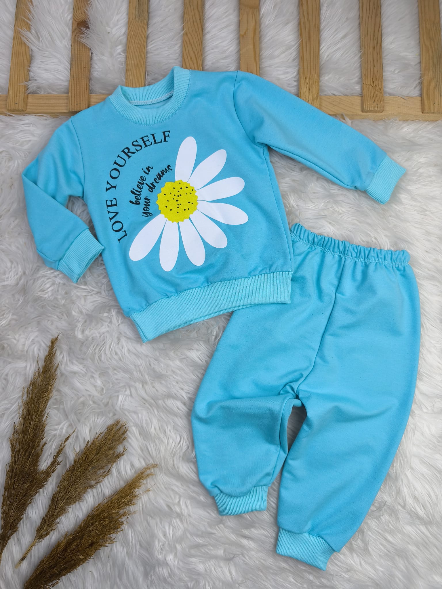 1902 PAPATYA BASKILI 2 İP PENYE MEVSİMLİK TAKIM  - Fuşya / 3-4 yaş