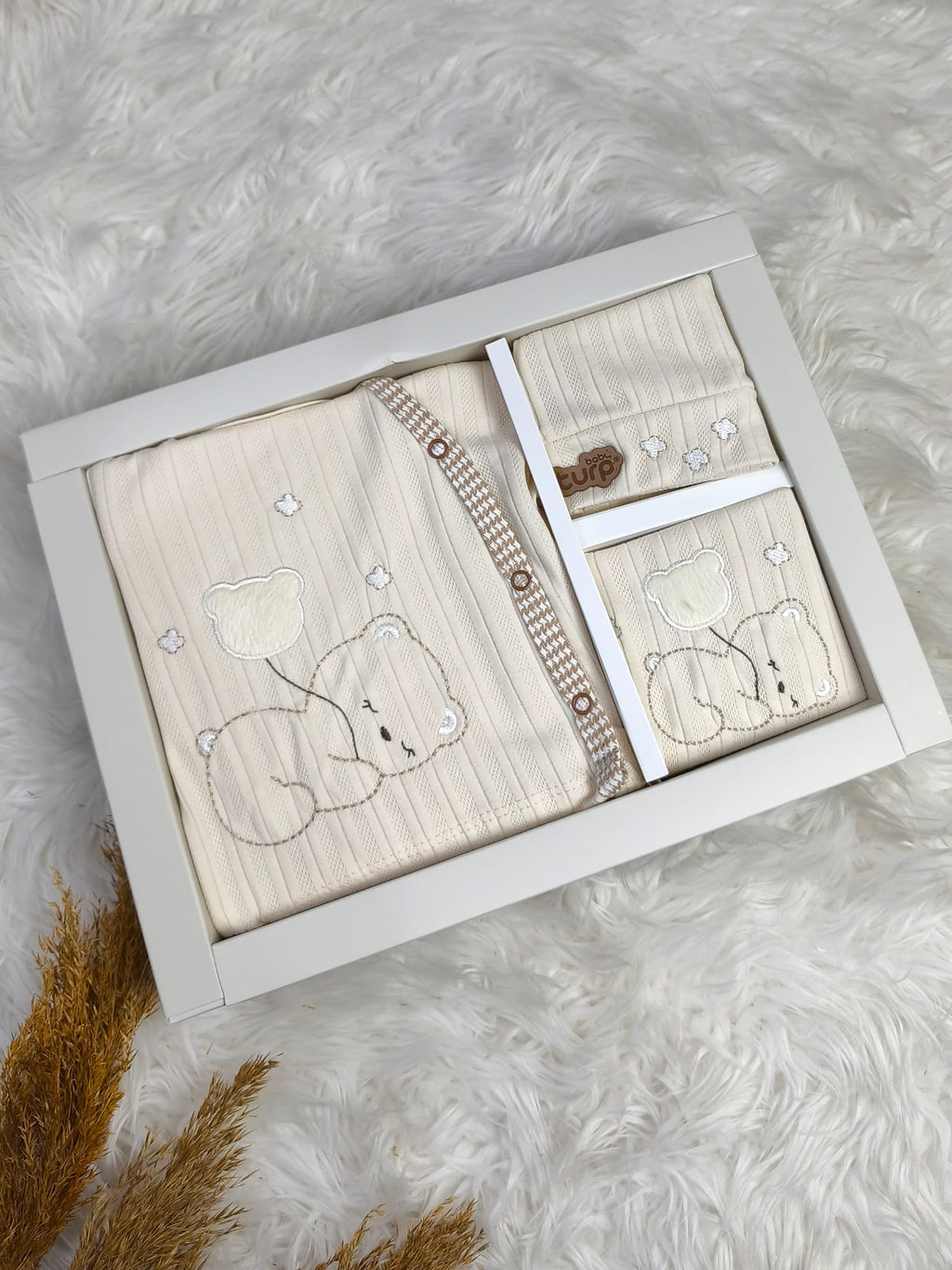 2459 UYUYAN AYICIK NAKIŞLI 5'Lİ HASTANE ÇIKIŞI SETİ