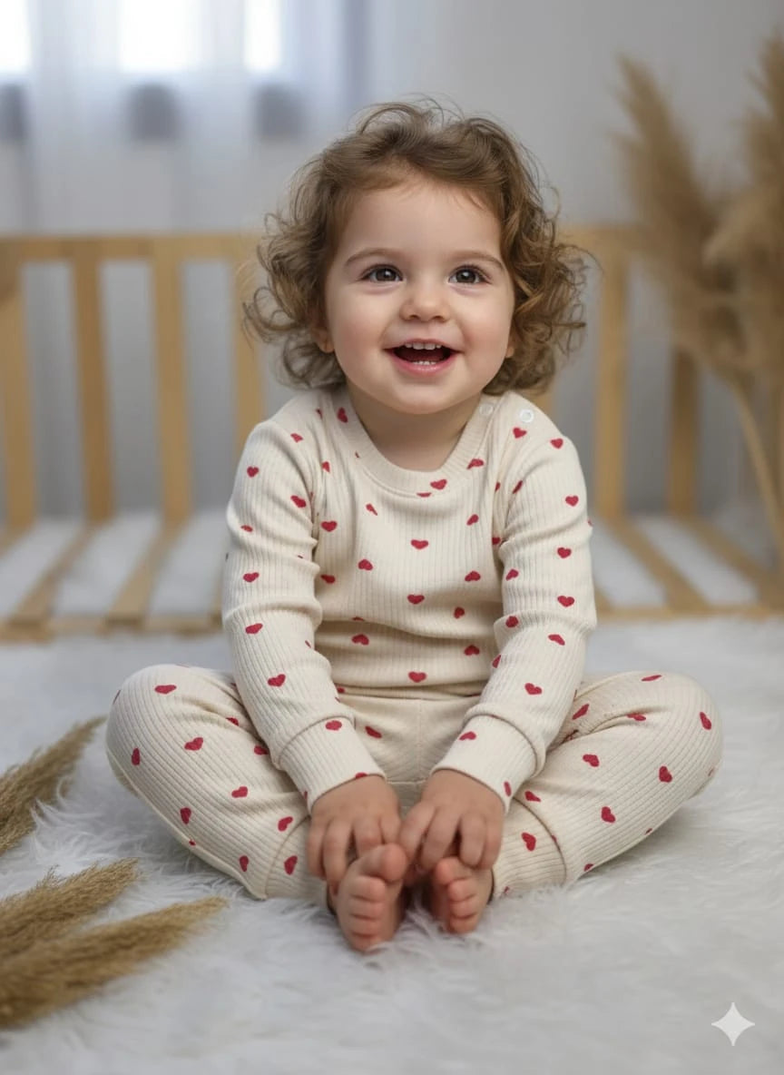 1661 KALP DESEN OMUZDAN ÇITÇITLI MEVSİMLİK TAKIM  - Mor / 3 Yaş