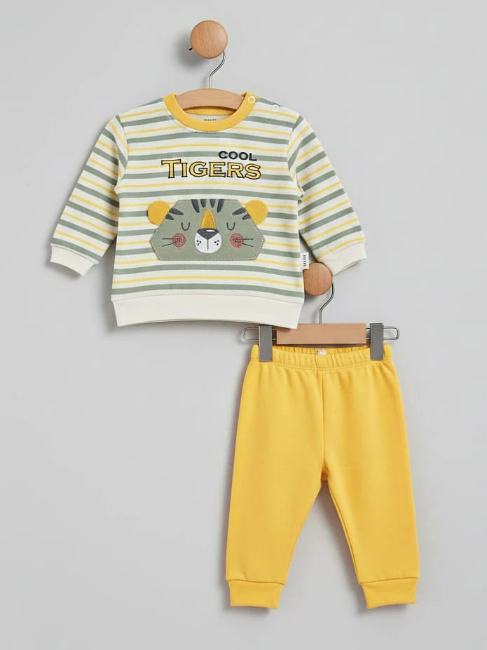 1969 TİGER ÖNDEN NAKIŞLI PENYE TAKIM - Sarı / 6-9 Ay
