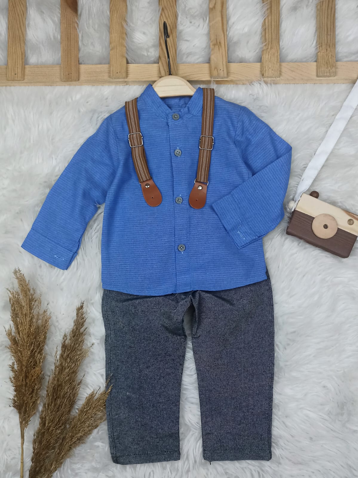 1254 BEBİGO ASKILI PANTOLONLU TAKIM  - 1 Yaş