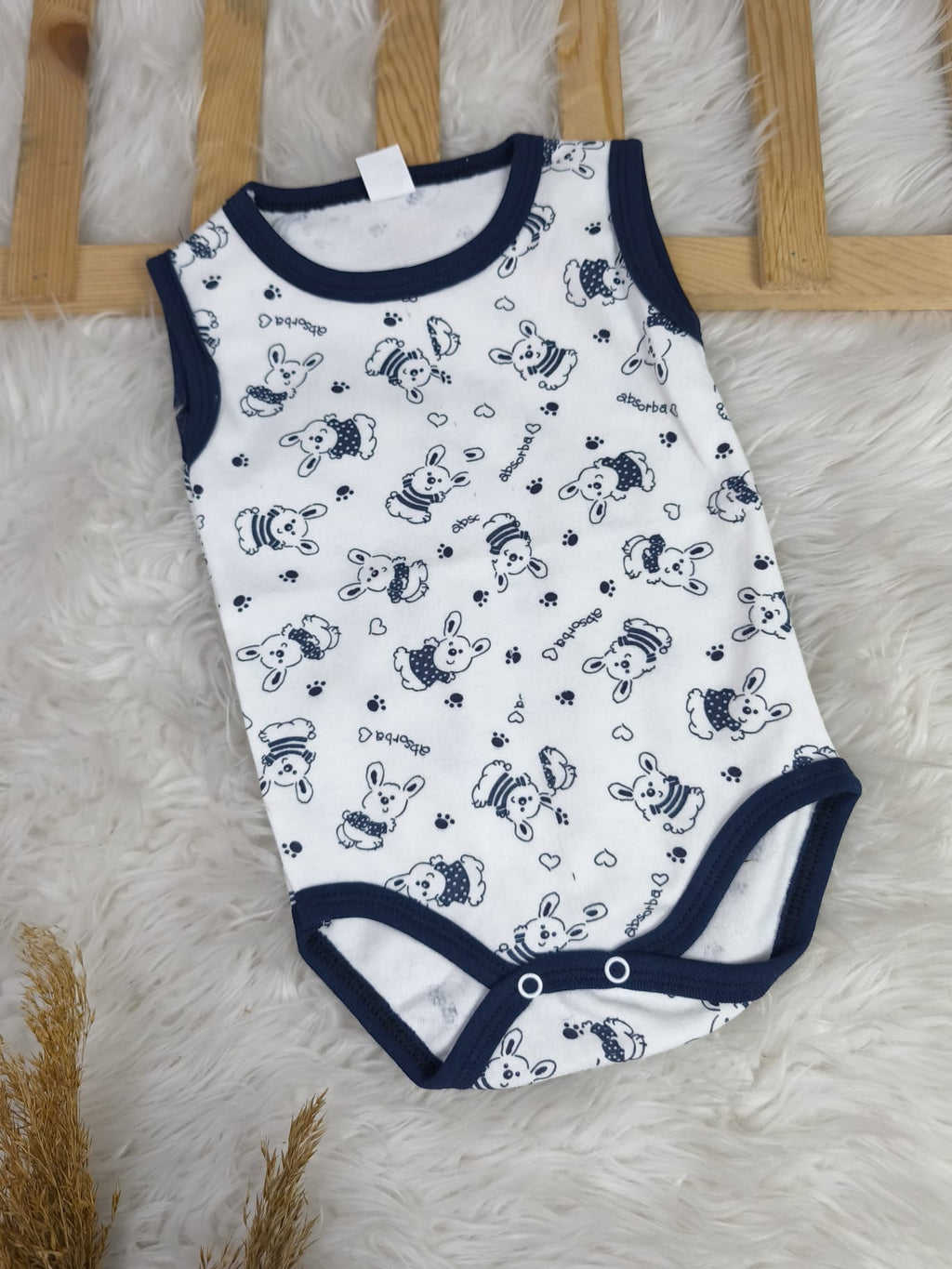 2565 TAVŞAN DESEN PENYE ÇITÇITLI BADY - Lacivert / 1 Yaş