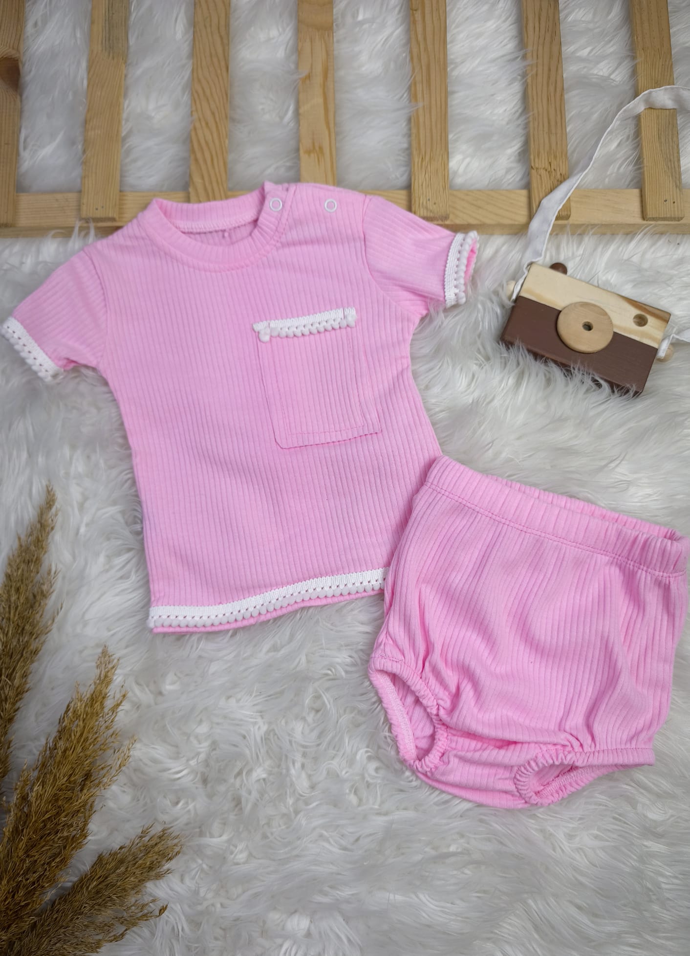 1936 CEPLİ KÜLOTLU PENYE TAKIM  - Pembe / 3-6