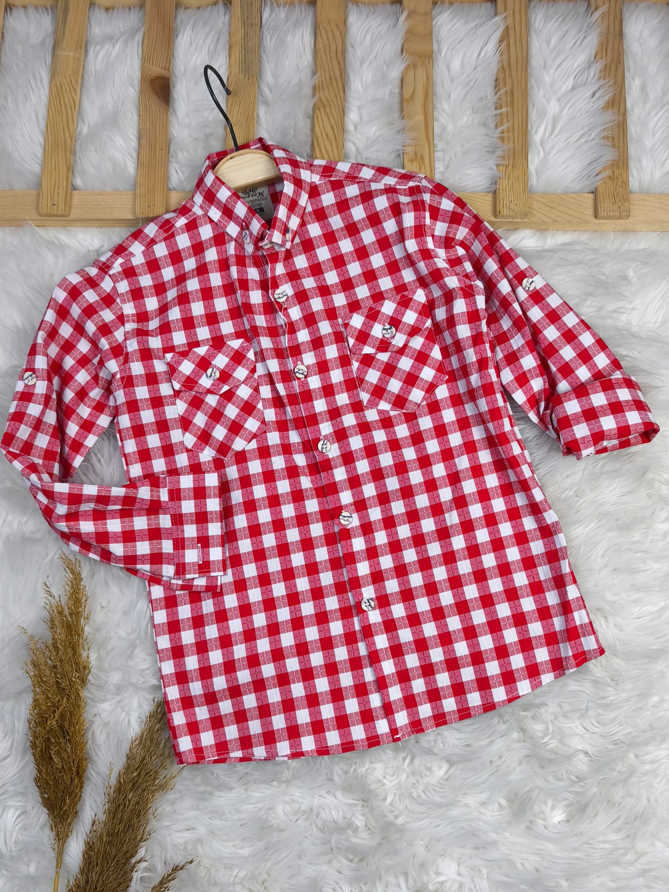 9108 KARELİ ERKEK ÇOCUK GÖMLEK  - 7-8 Yaş