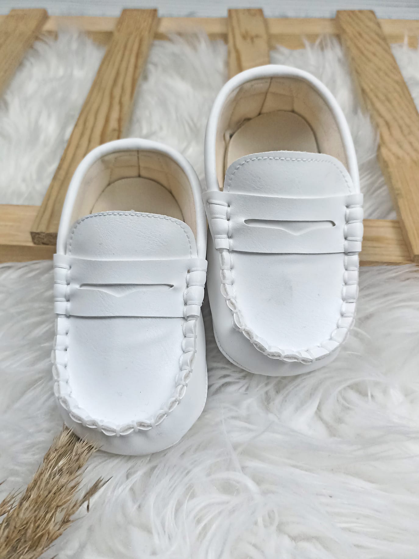 7027 ERKEK BEBEK LÜX PATİK AYAKKABI  - Beyaz / 17