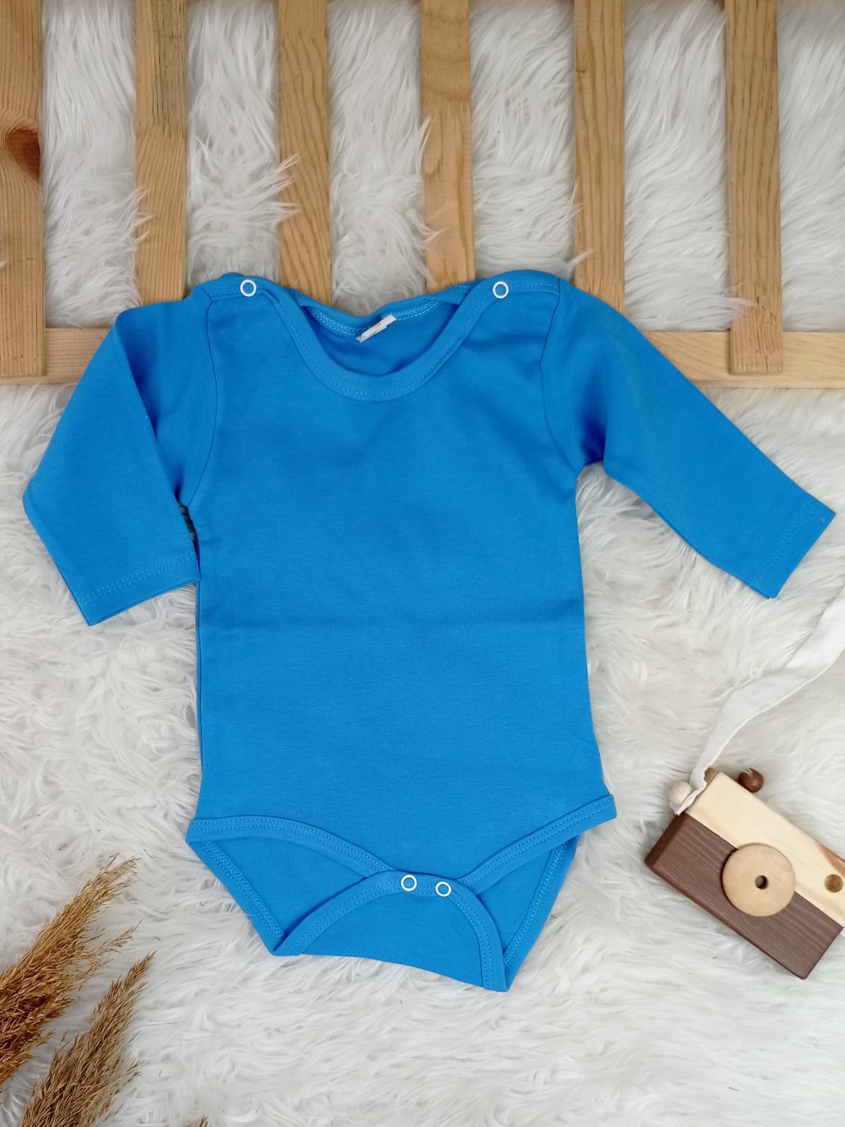 2563 UZUN KOL DÜZ RENK ÇITÇITLI BODY  - Kırmızı / 3 Yaş