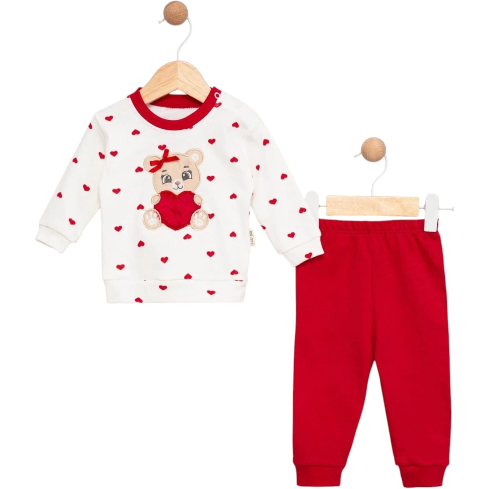 1954 KALPLİ AYICIK PENYE TAKIM  - Somon / 9-12 Ay