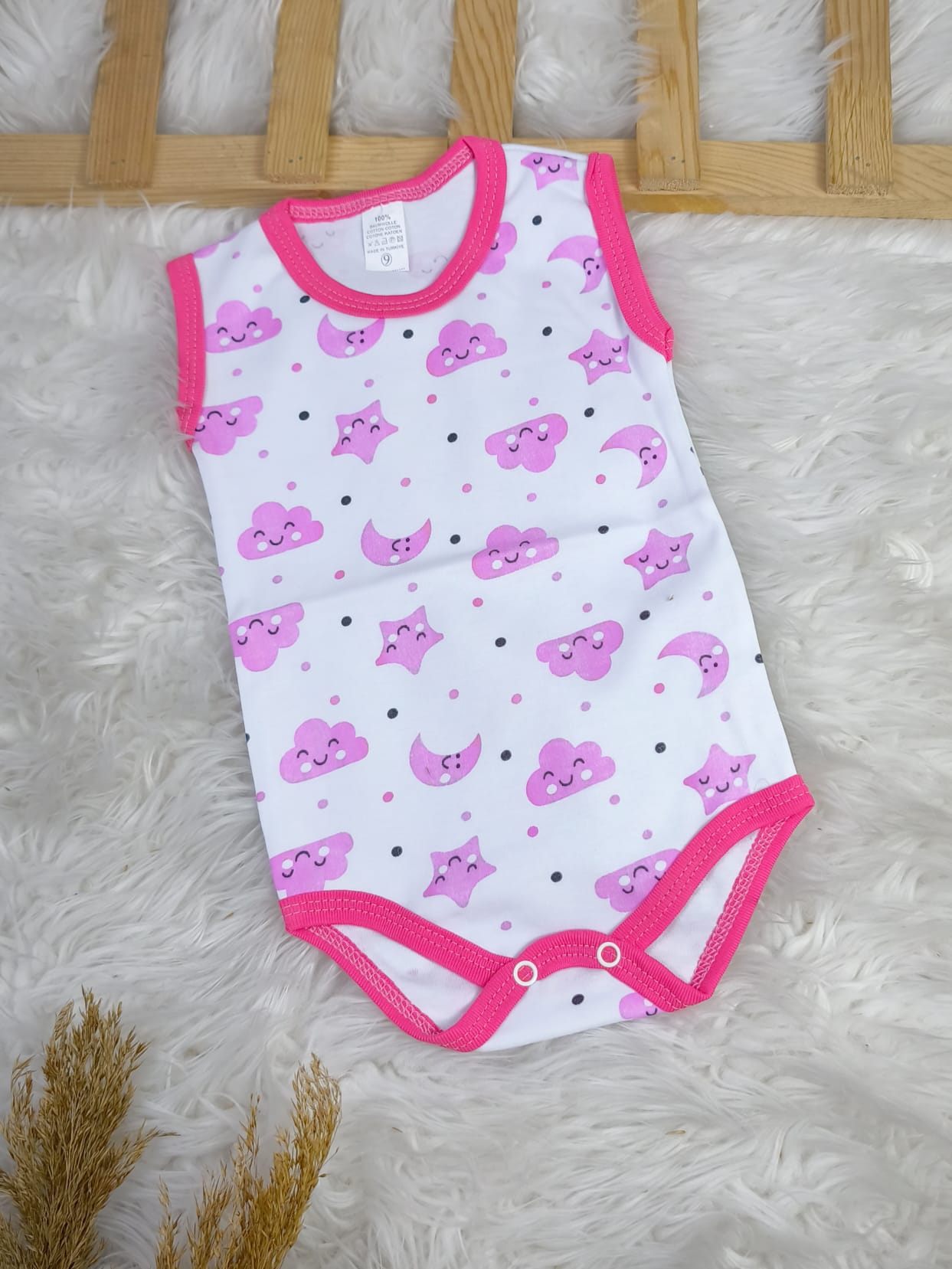 2564 BULUT YILDIZ BASKILI PENYE ÇITÇITLI BODY - 2 Yaş