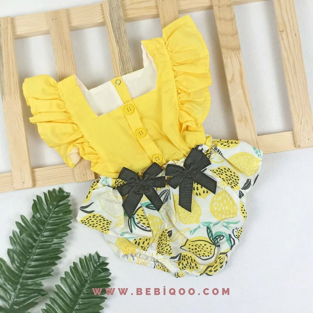 TLM-8010 Limon Fırfırlı Tulum  - 6-9