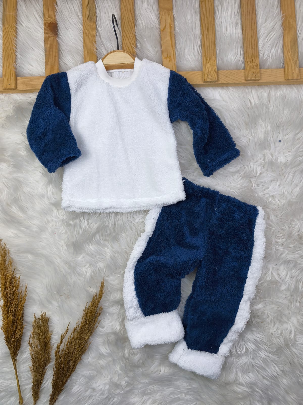 1919 YANDAN ÇİZGİLİ WELSOFT TAKIM  - Mavi / 9-12 Ay