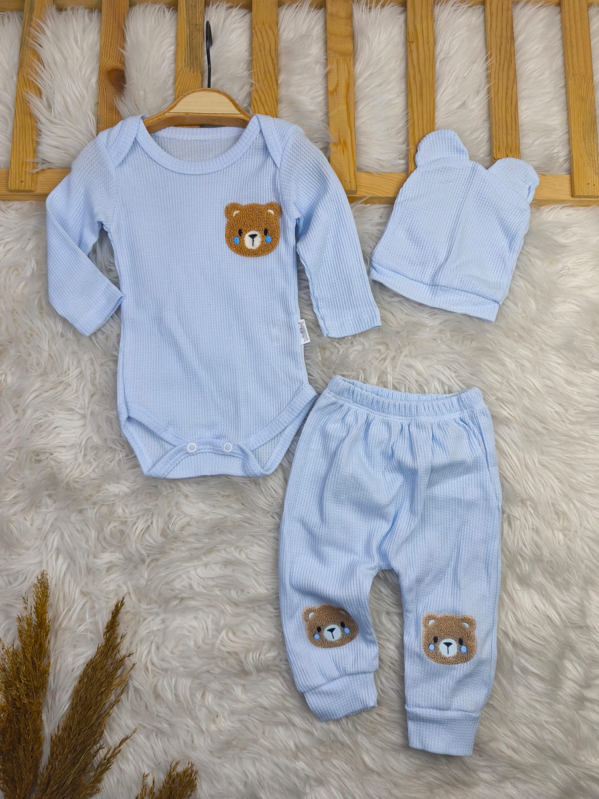 1836 AYICIK PUNCH NAKIŞLI BADY'Lİ TAKIM  - Yeşil / 9-12 Ay