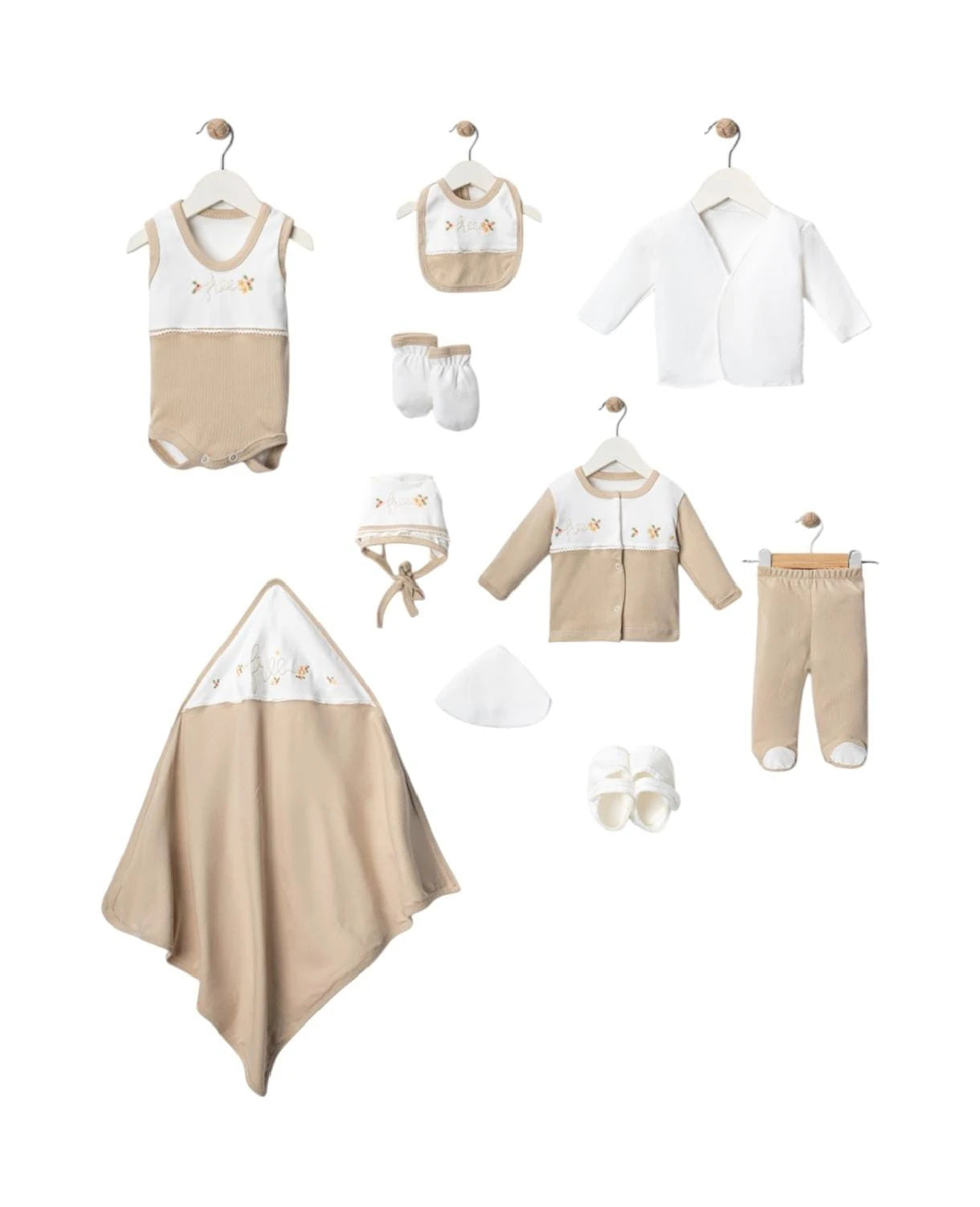 436692 FREE GİRL WAFFLE 10'LU HASTANE ÇIKIŞI SETİ - bej / 0-3 Ay