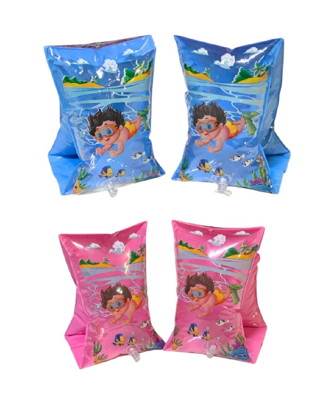 DALGIÇ RESİMLİ YÜZME KOLLUĞU  - Pembe