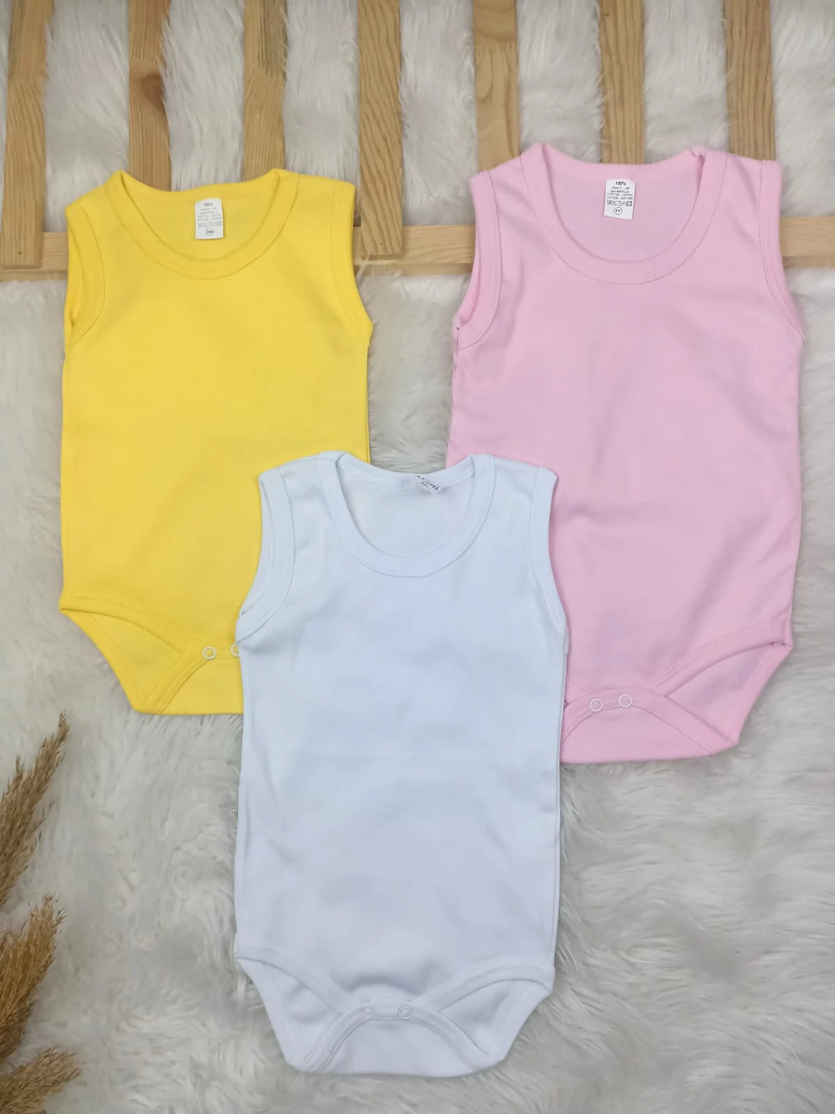 3'LÜ % 100 PAMUK ASORTİ ÇITÇITLI BADY SETİ - Mavi / 6-9 Ay