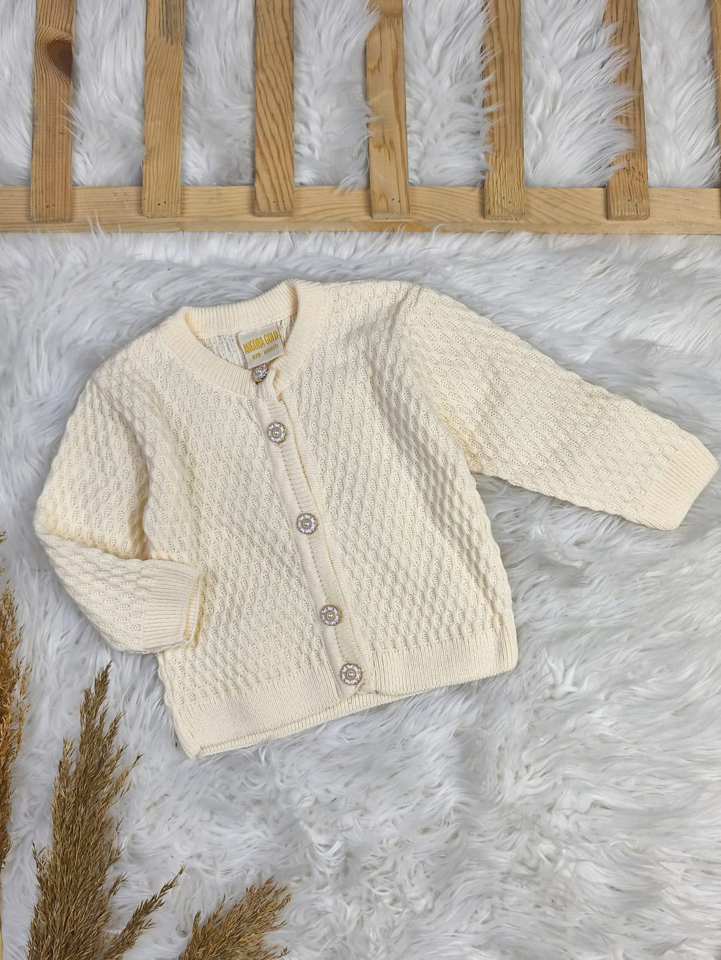 2567 ÖNDEN DÜĞMELİ TRİKO HIRKA  - Pembe / 18-24 Ay