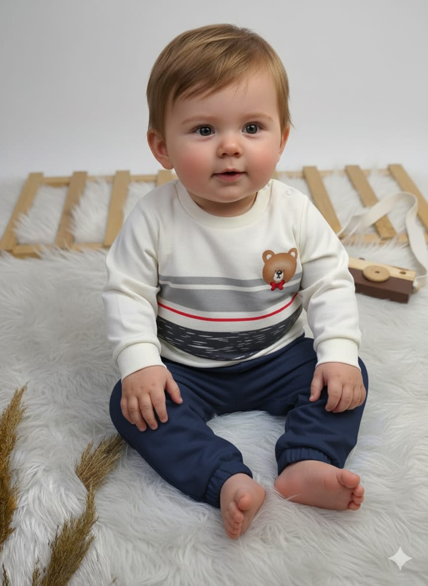 1875 PAPYONLU AYICIK MEVSLİMİK TAKIM - bej / 3 Yaş