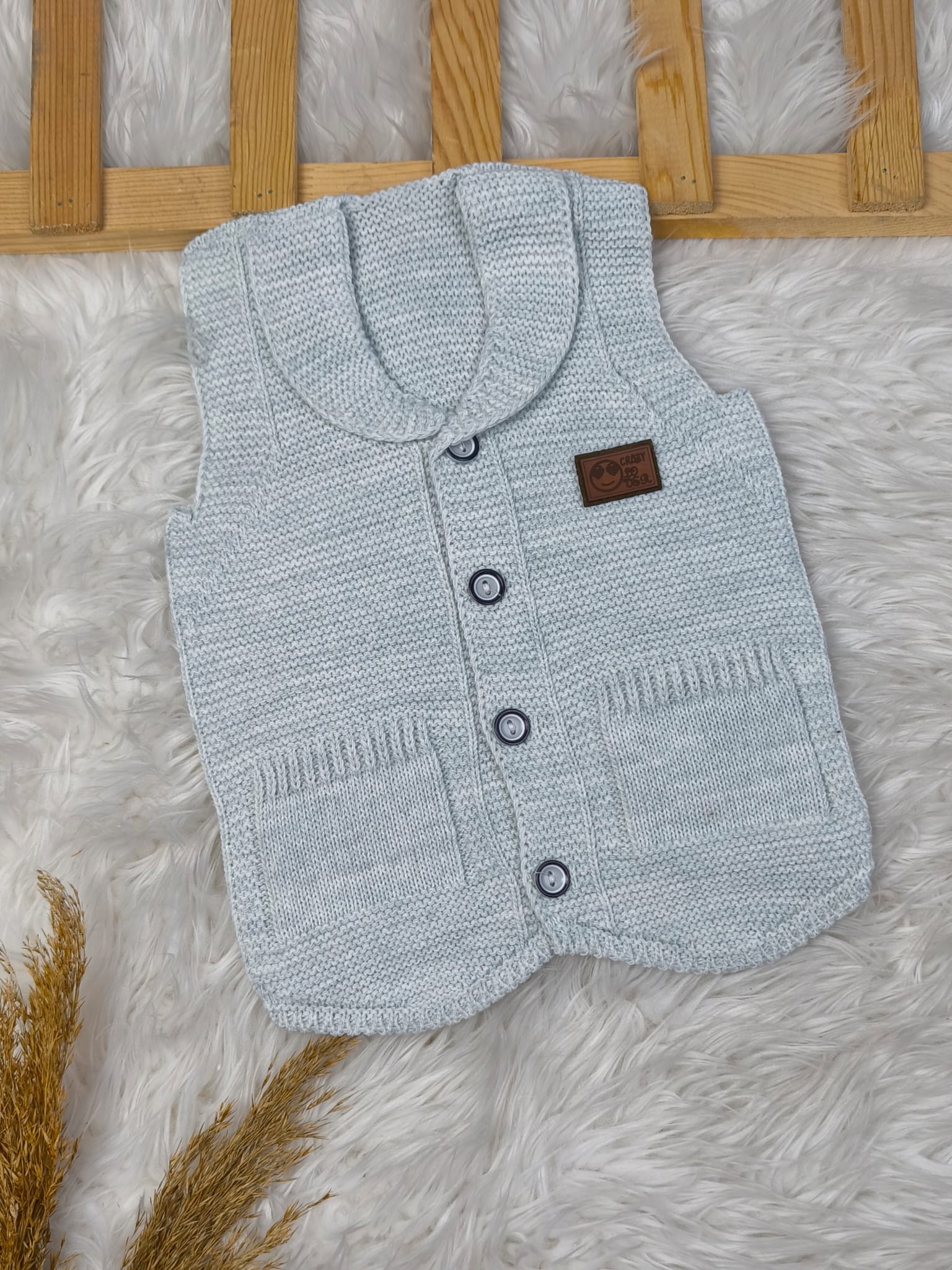 2579 ARMALI TRİKO YELEK - Lacivert / 3 Yaş