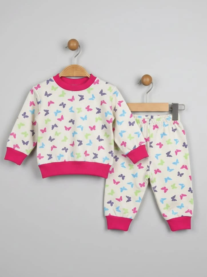 1961 KELEBEK DESEN PENYE TAKIM  - Lila / 18-24 Ay