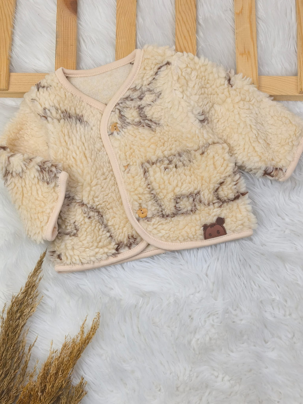 2598 ÇİFT TARAF KULLANILABİLİR BEBE HIRKA  - 12-18 Ay