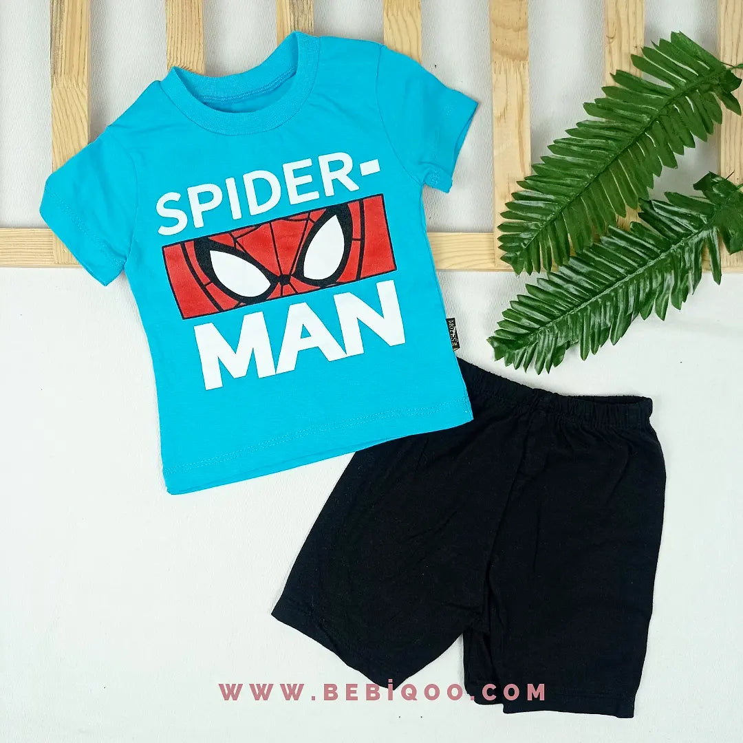 TKM-1966 Spider Man Şortlu Takım - Kırmızı / 12 ( 1 yaş)