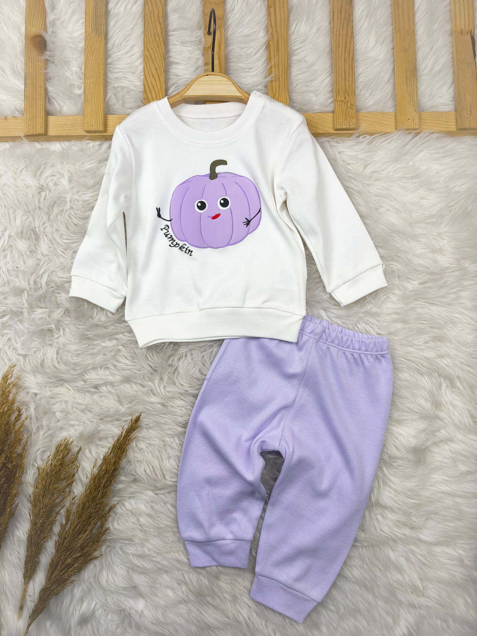 1864 KABAK KABARTMA BASKI MEVSİMLİK TAKIM  - Yeşil / 12-18 Ay