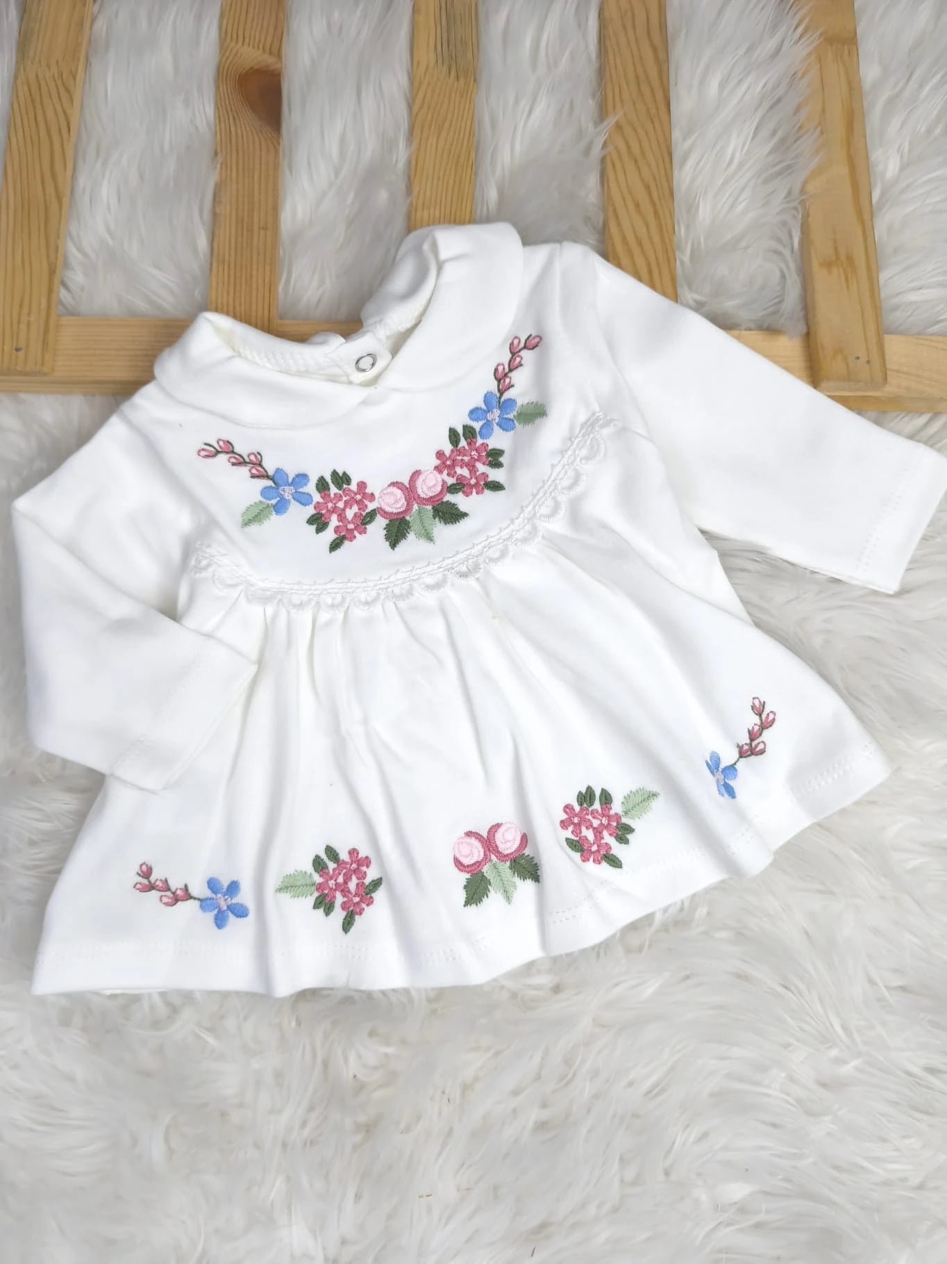 2453 ÇİÇEK NAKIŞLI 5'Lİ HASTANE ÇIKIŞI SETİ