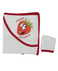 389036 ÇİLEK NAKIŞLI BEBE BANYO HAVLU  - Default Title