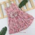 ELB-2345 Çiçekli Şİfon Elbise  - 1