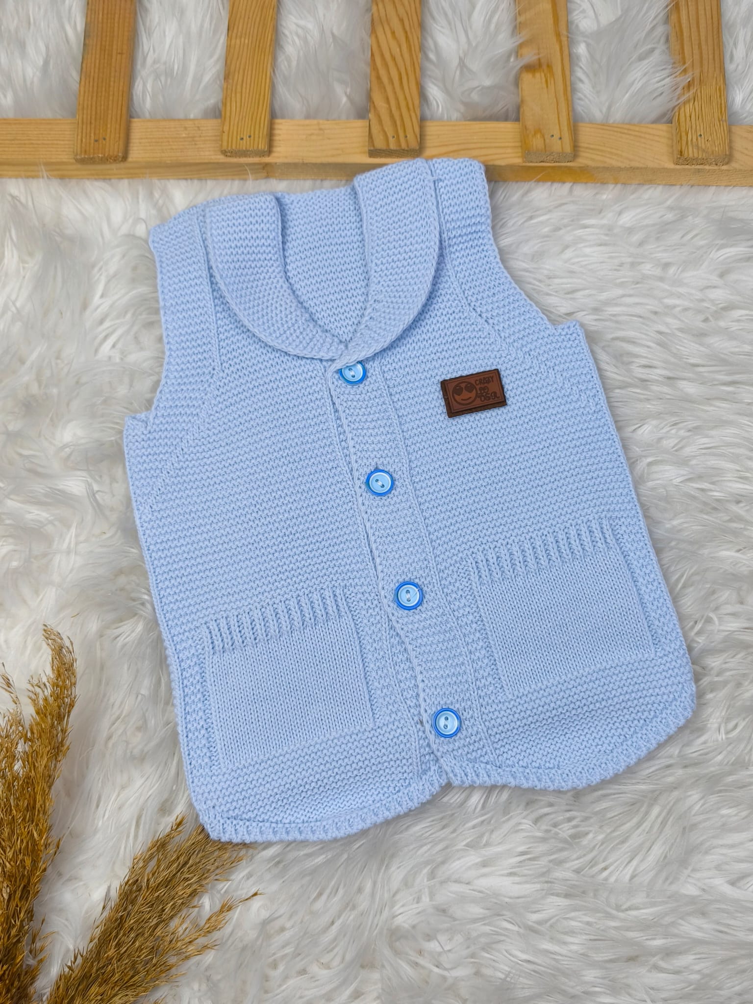 2579 ARMALI TRİKO YELEK - Lacivert / 2 Yaş