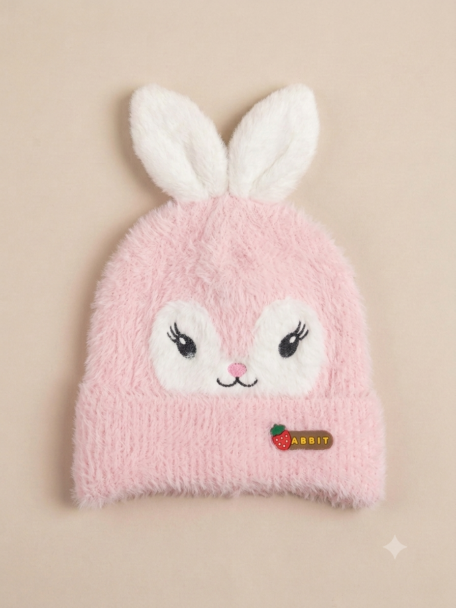470514 Tavşan Soft Bere-Pembe